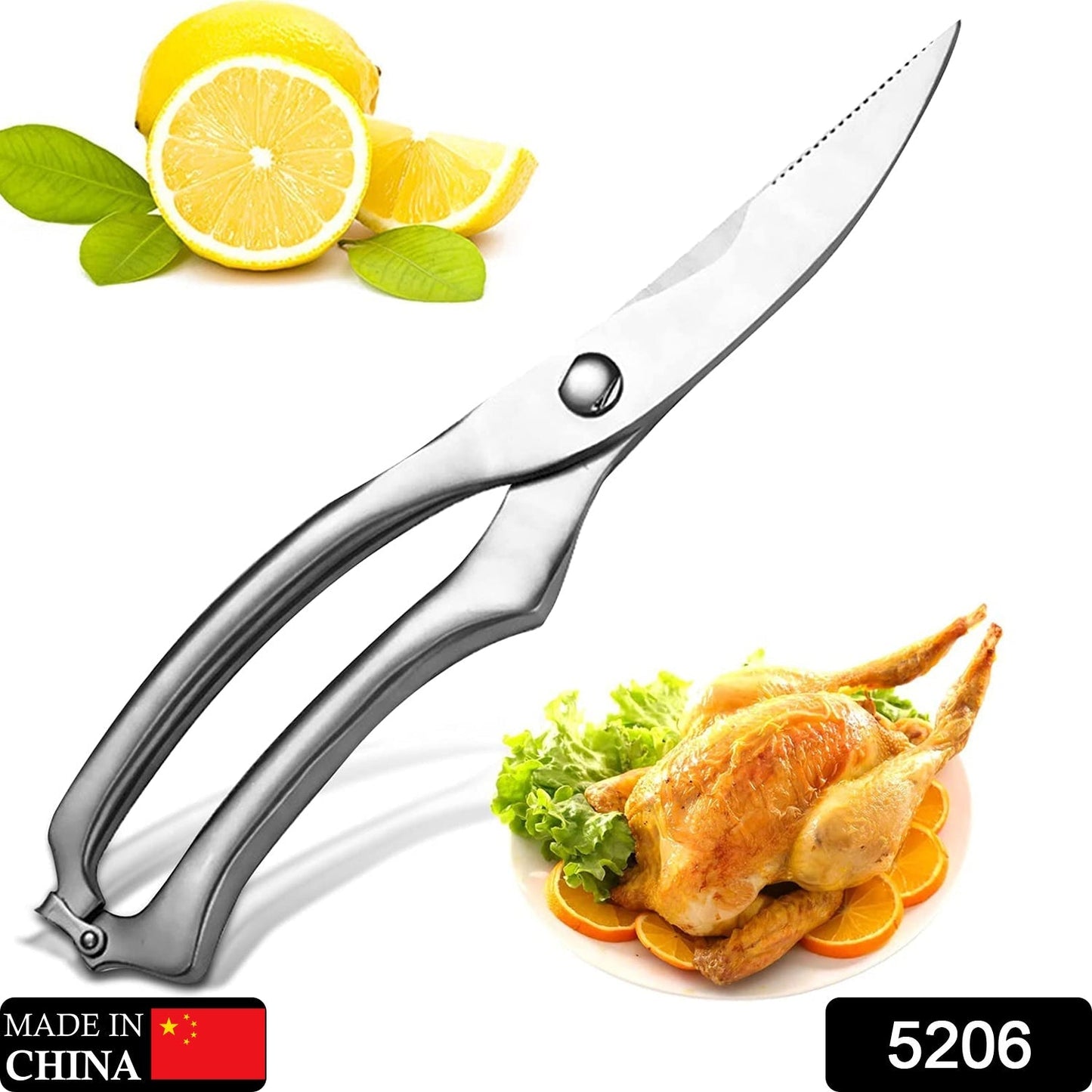 Heavy Duty Stainless Steel Poultry Shears, Premium Ultra Sharp Spring-Loaded Kitchen - Discount Karo