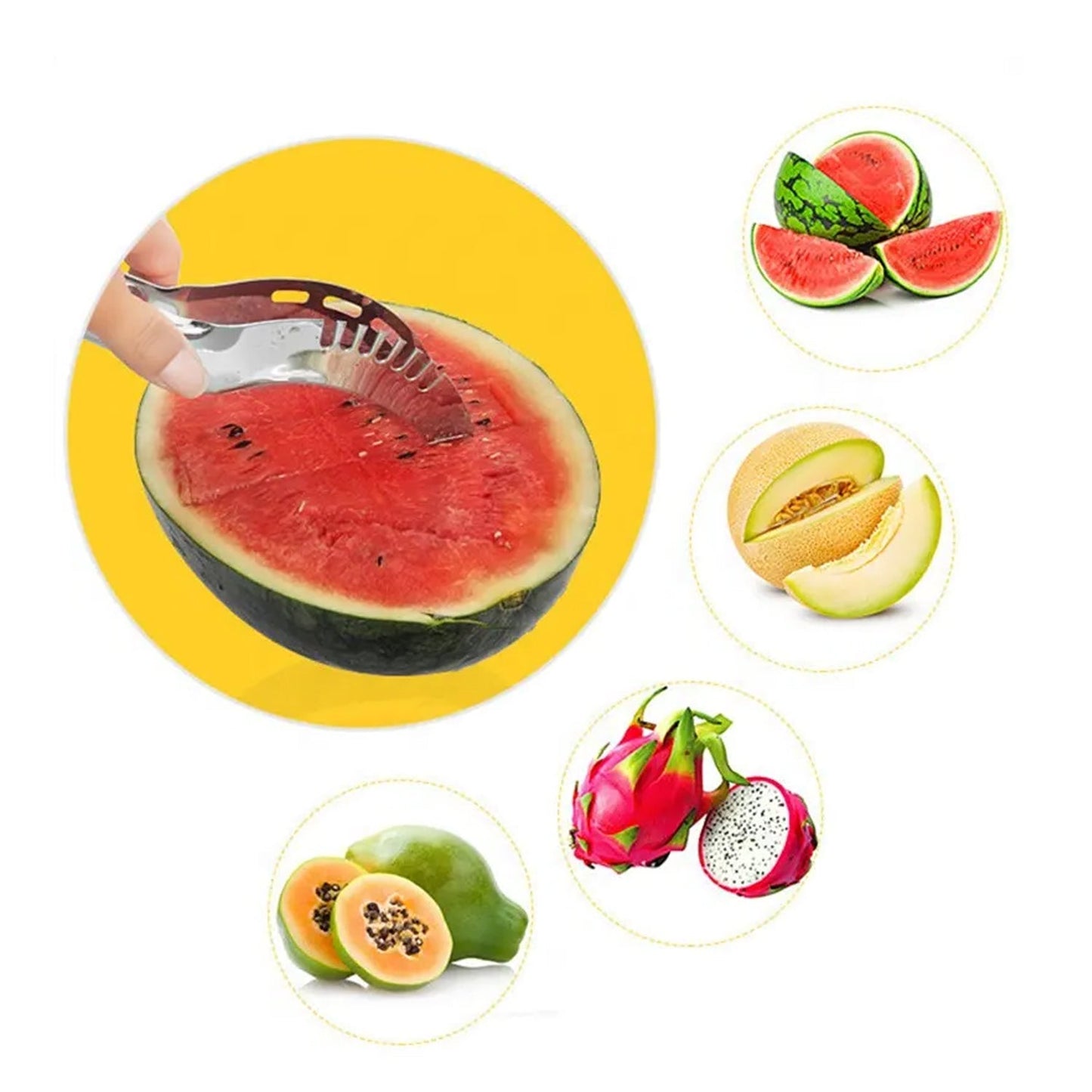 Stainless Steel Watermelon Cantaloupe Slicer Knife, Corer Fruit, Vegetable Tools Kitchen - Discount Karo