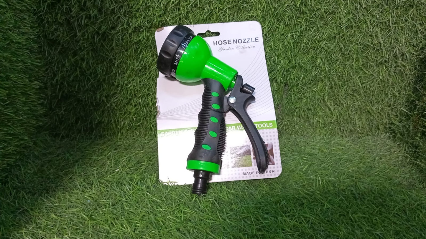 Hose Nozzle Garden Hose Nozzle Hose Spray Nozzle with 8 Adjustable Patterns Front Trigger Hose Sprayer Heavy Duty Metal Water Hose Nozzle for Cleaning, Watering, Washing, Bathing - Discount Karo