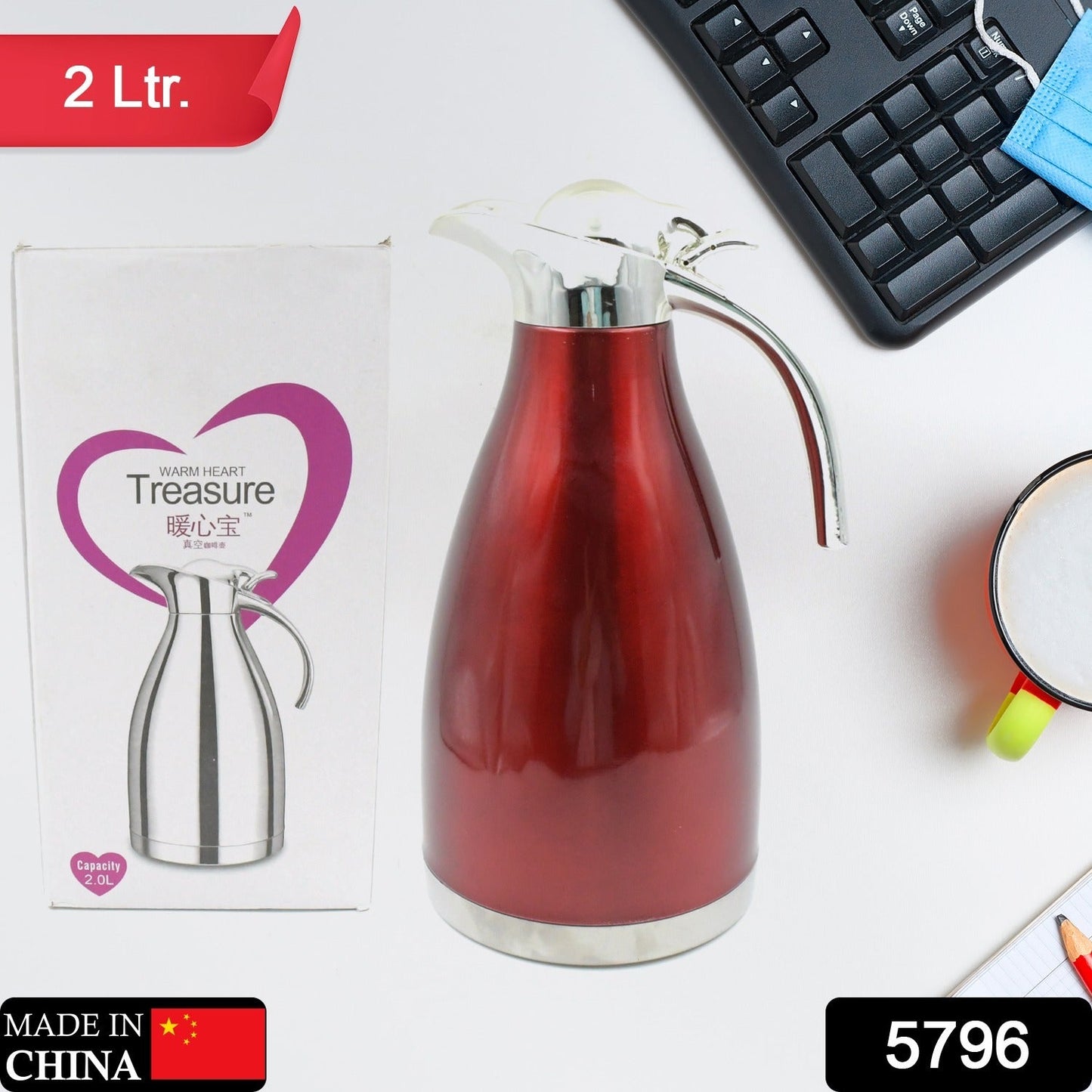 Vacuum Insulated Kettle Jug (Stainless Steel): 1.5L, 2L, 2.5L Sizes - Discount Karo