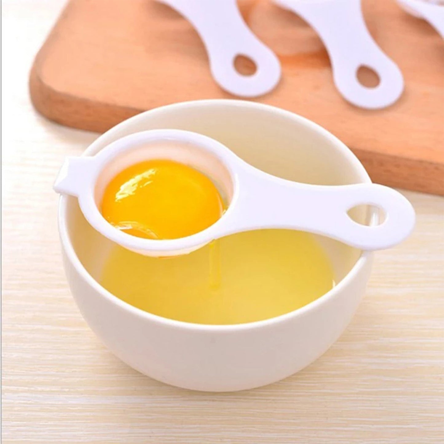 Egg Yolk Separator, Egg White Yolk Filter Separator, Egg Strainer Spoon Filter Egg Divider - Discount Karo