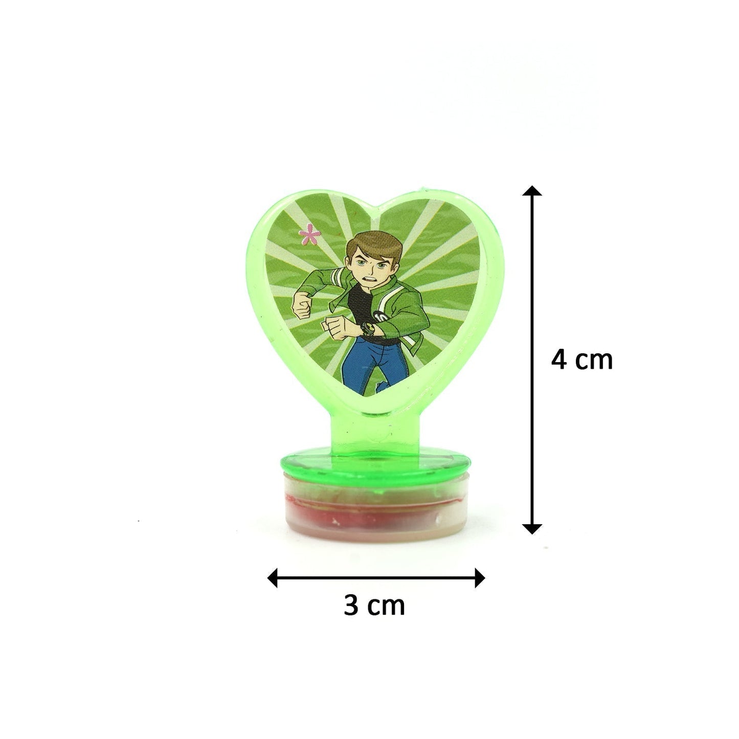 4804 Unique Cartoon character Heart Shape Stamps 6 pieces for Kids Motivation and Reward Theme Prefect Gift for Teachers, Parents and Students (Multicolor) 