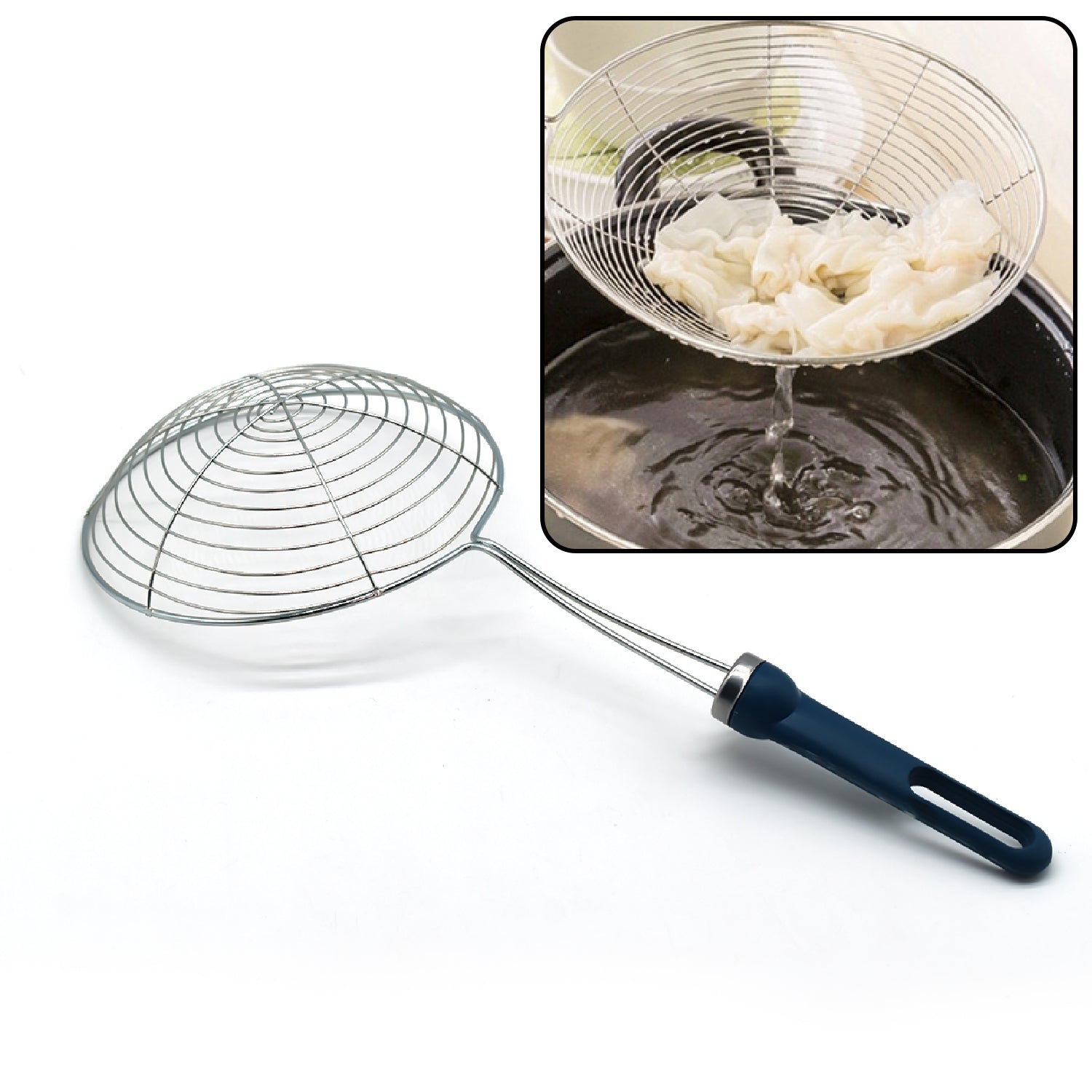 2880 Round Stainless Steel Deep Fry /Mesh Strainer 