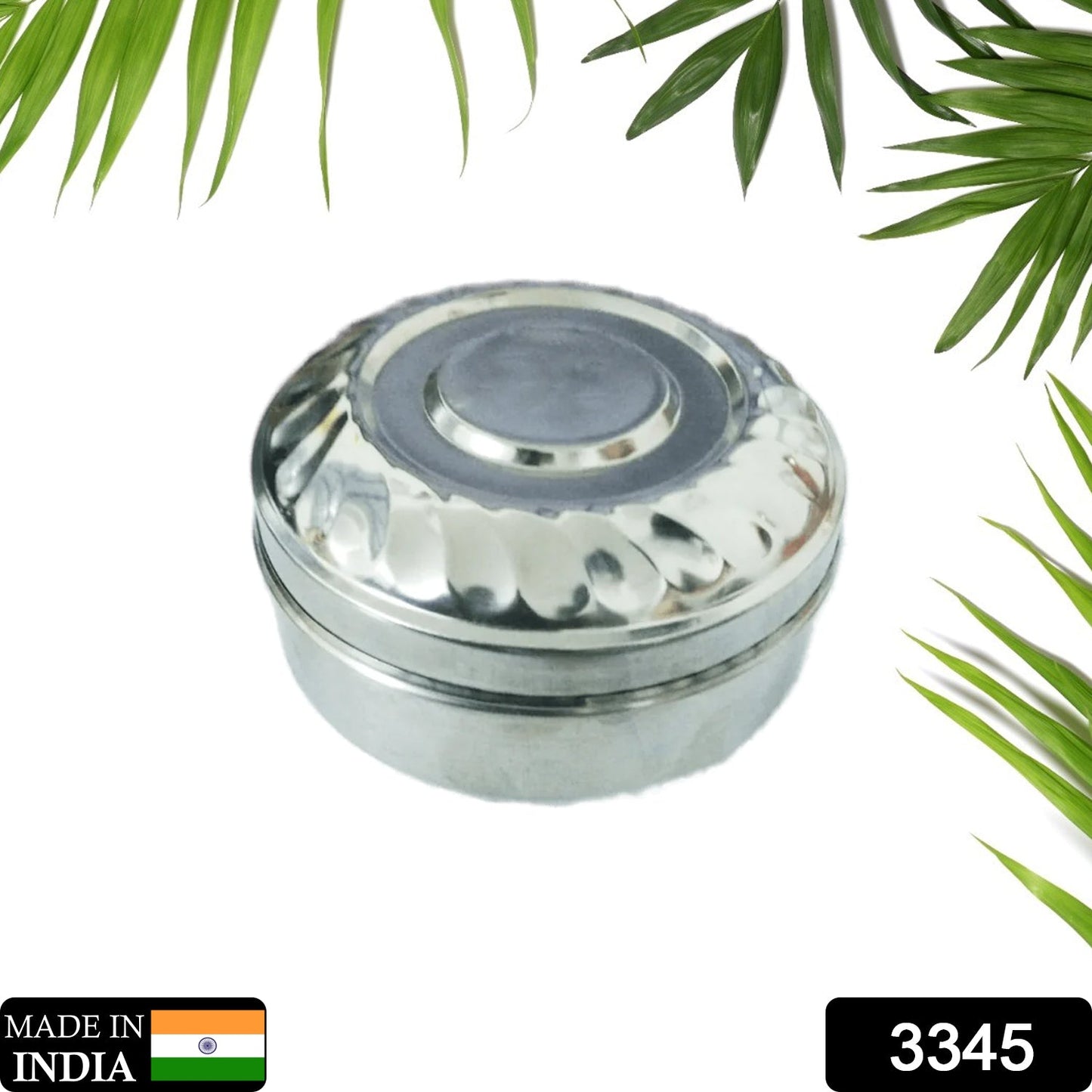 Multi-Purpose Stainless Steel Round Shape Tiffin Box - Small Gift for Baby Girl and Baby Boy For Office, School/Tuition/ Picnic (Small) - Discount Karo