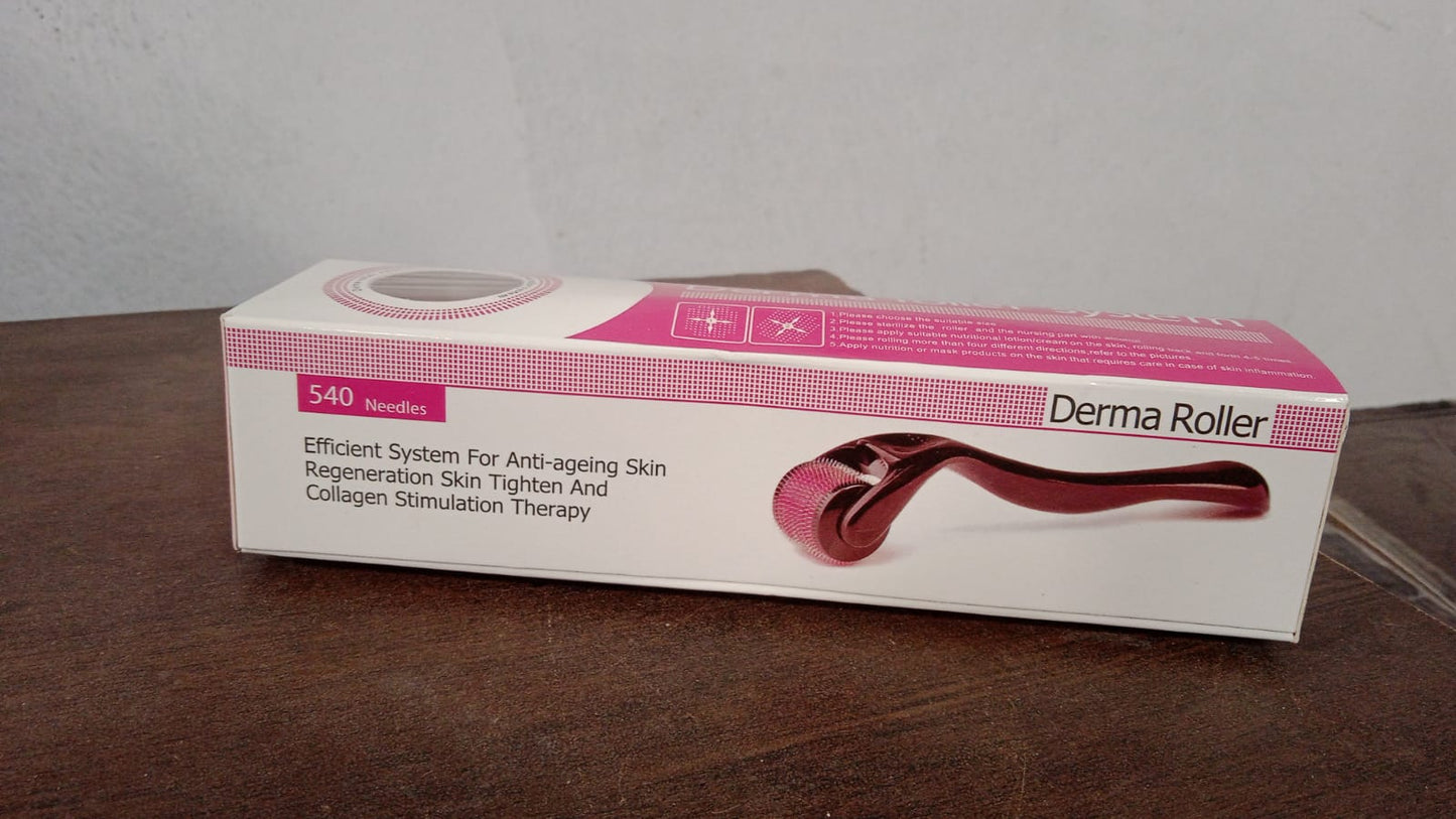 Derma Roller Anti Ageing and Facial Scrubs & Polishes Scar Removal Hair Regrowth (0.75mm) - Discount Karo