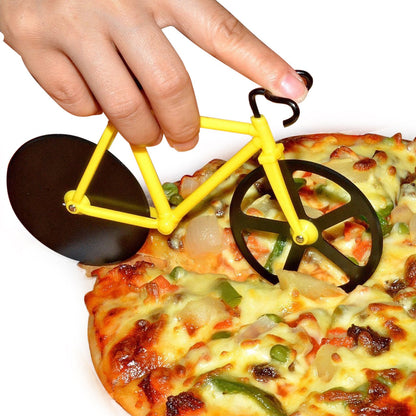 Bicycle Pizza Cutter (1 Pc): Stainless Steel, Unbreakable Handle - Discount Karo