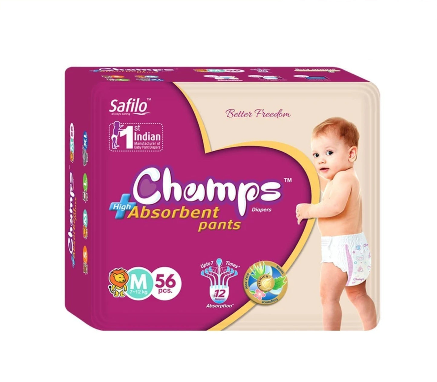 Premium Champs High Absorbent Pant Style Diaper (Small Size / 42 Pcs) - Discount Karo