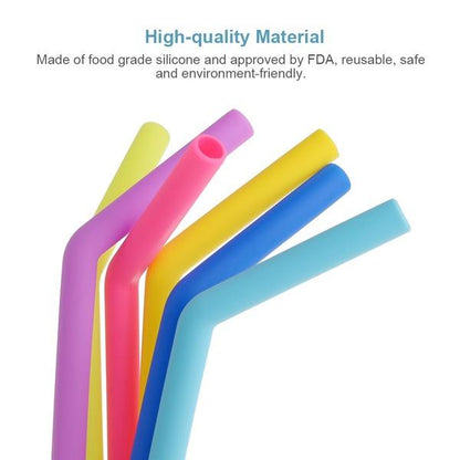 584 Food Grade Silicone Straws (4pcs) 