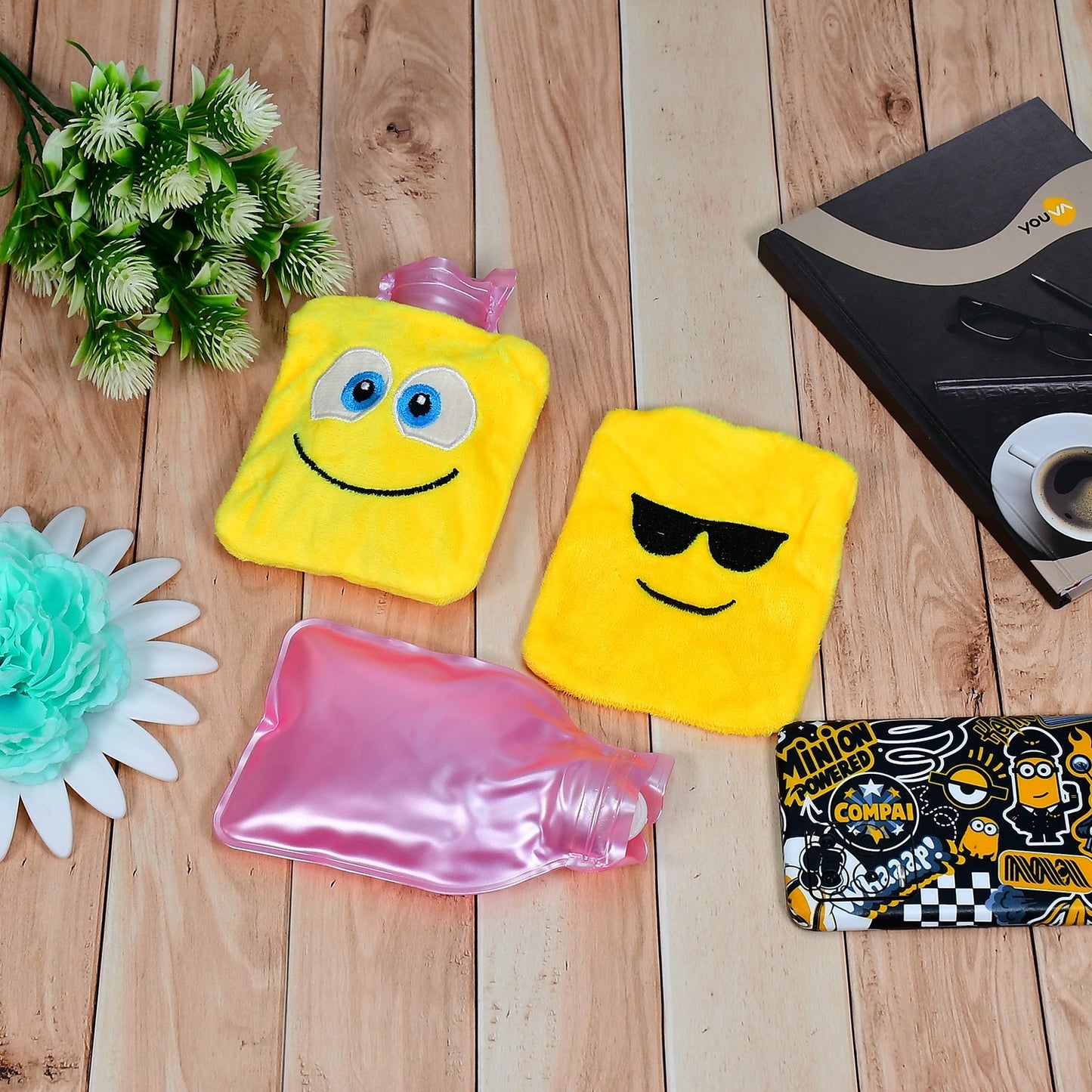 Fun Emoji Relief (1 Pc): Mini Hot Water Bag for Aches & Pains - Discount Karo