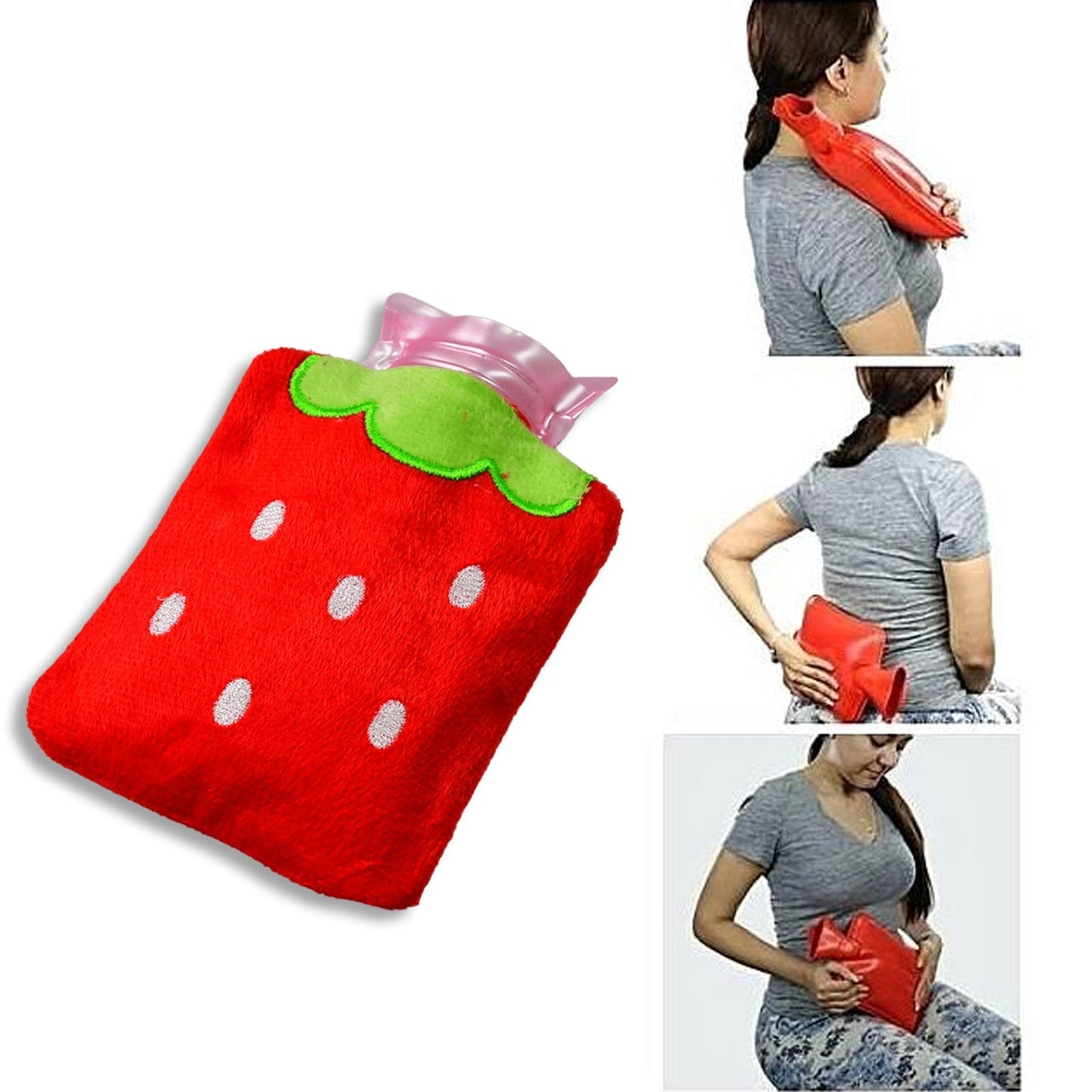 Strawberry Design Relief: Mini Hot Water Bag for Neck & Shoulders - Discount Karo