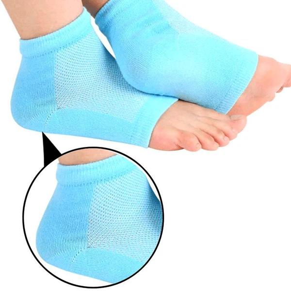 343 Heel Pain Relief Silicone Gel Heel Socks (Multicolor) 