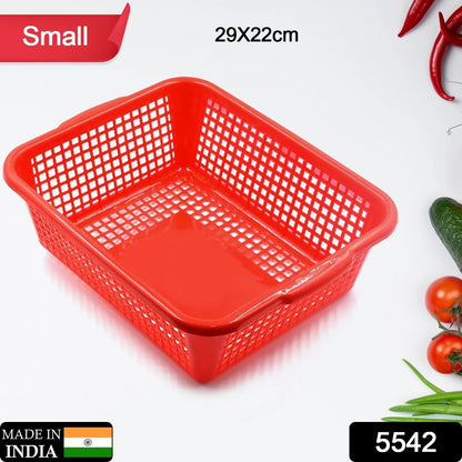 Plastic 1 Pc Kitchen Small Size Dish Rack Drainer Vegetables and Fruits Washing Basket Dish Rack Multipurpose Organizers (29x22CM Mix Color) - Discount Karo