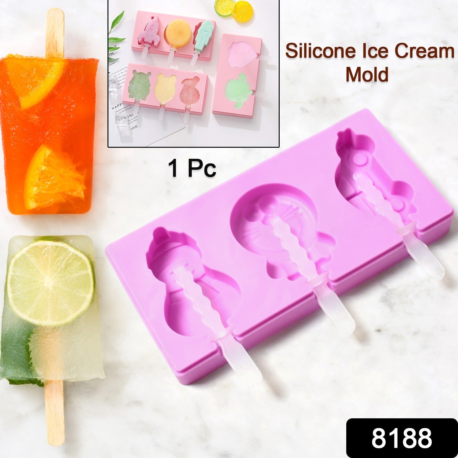 Silicone Popsicle Molds, Reusable Ice Cream Molds With Sticks And Lids. A Must-Have Popsicle Mold For Summer. - Discount Karo