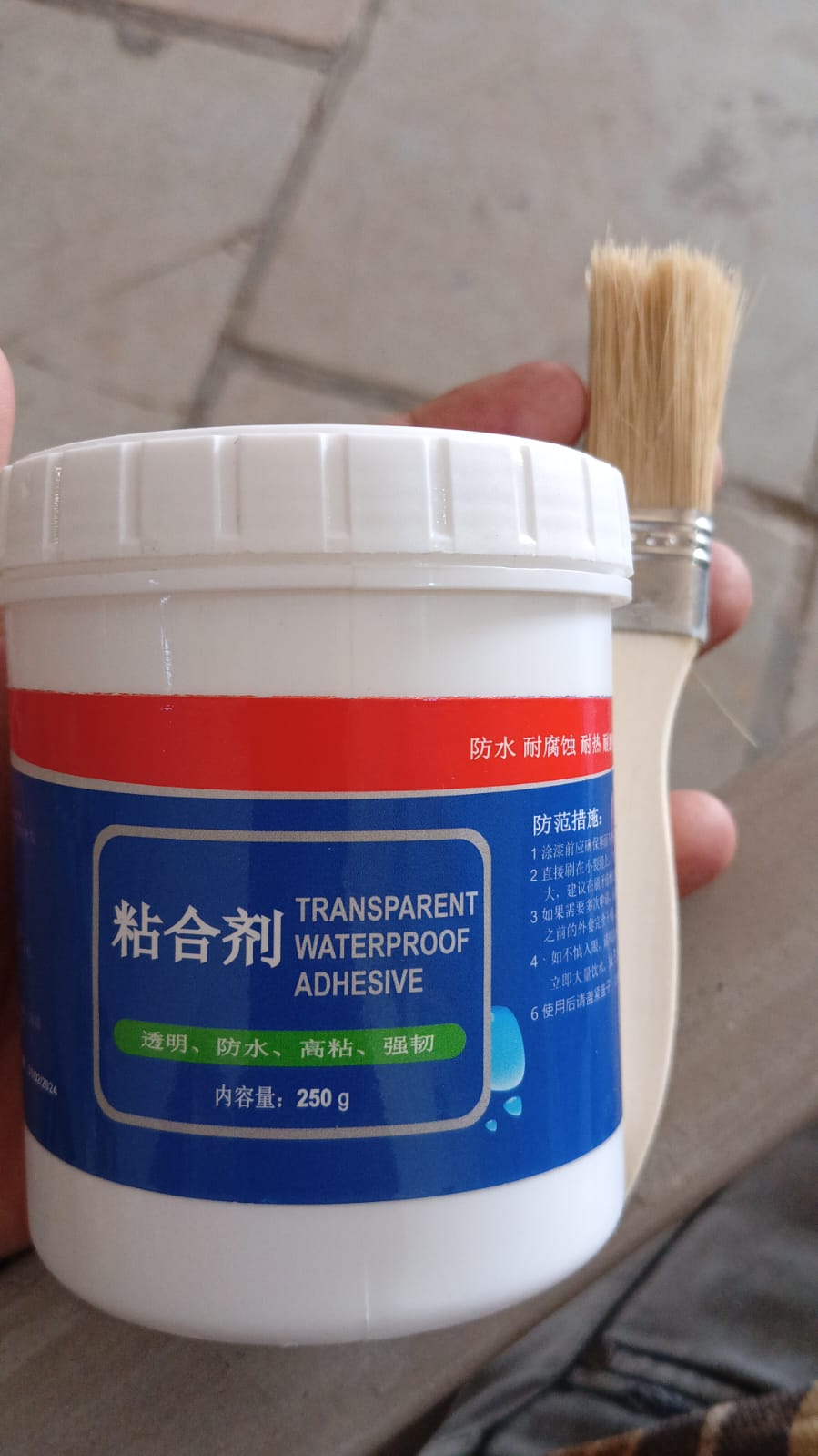 Transparent Waterproof Glue 250g with Brush, Leakage Protection Outdoor Bathroom Wall Tile Window Roof, Anti-Leakage Agent, sealant glue, Roof Sealant Waterproof Gel