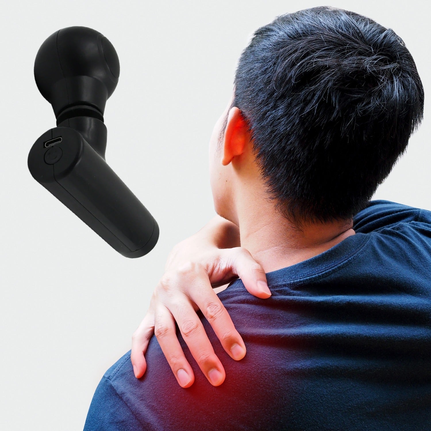 Black Mini Pocket Size Massager, Full Body Massager, Cordless One Button Operation for Body Pain & Relaxation - Discount Karo