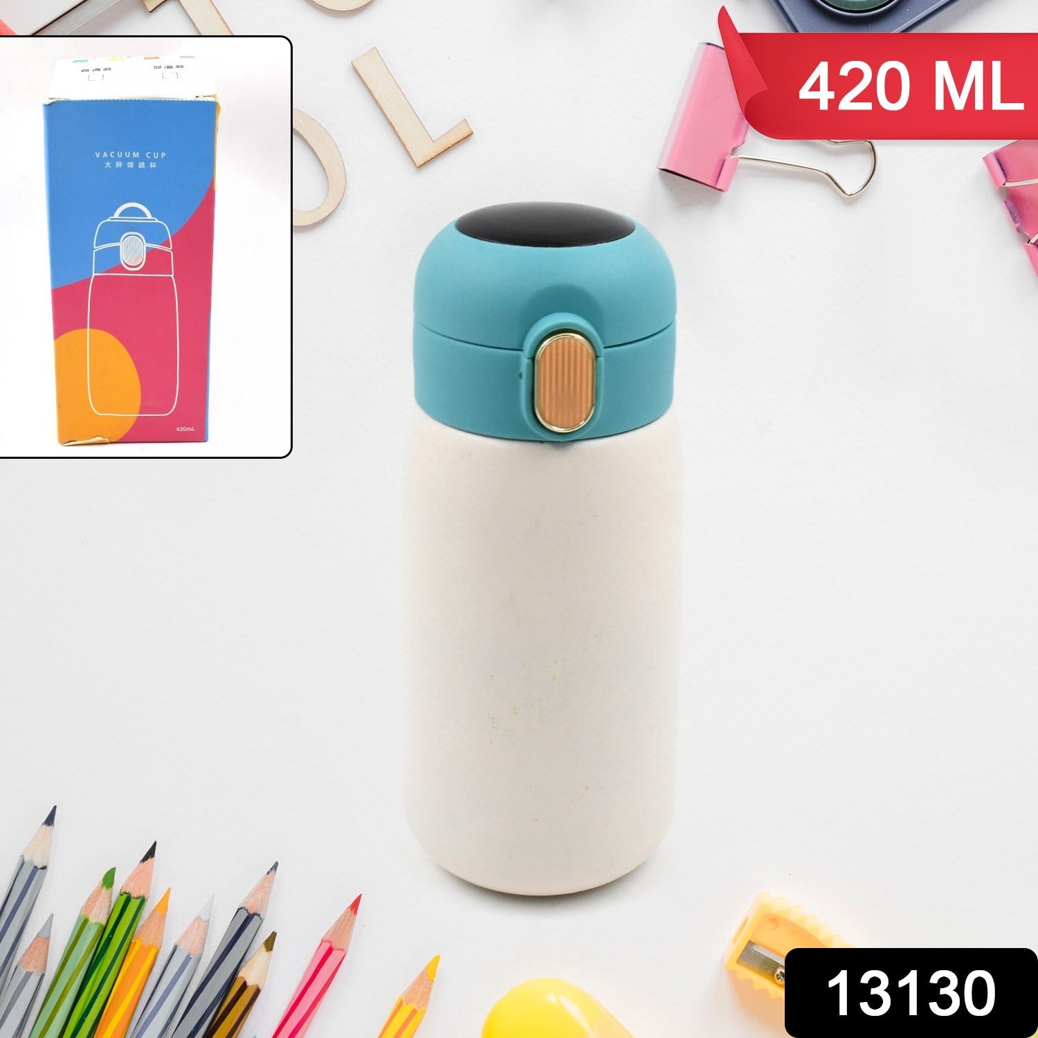 Smart Vacuum Insulated Water Bottle with LED Temperature Display, Cold & Hot | Leak Proof | Office Bottle | Gym | Home | Kitchen | Hiking | Trekking | Travel Bottle (420 ML) - Discount Karo