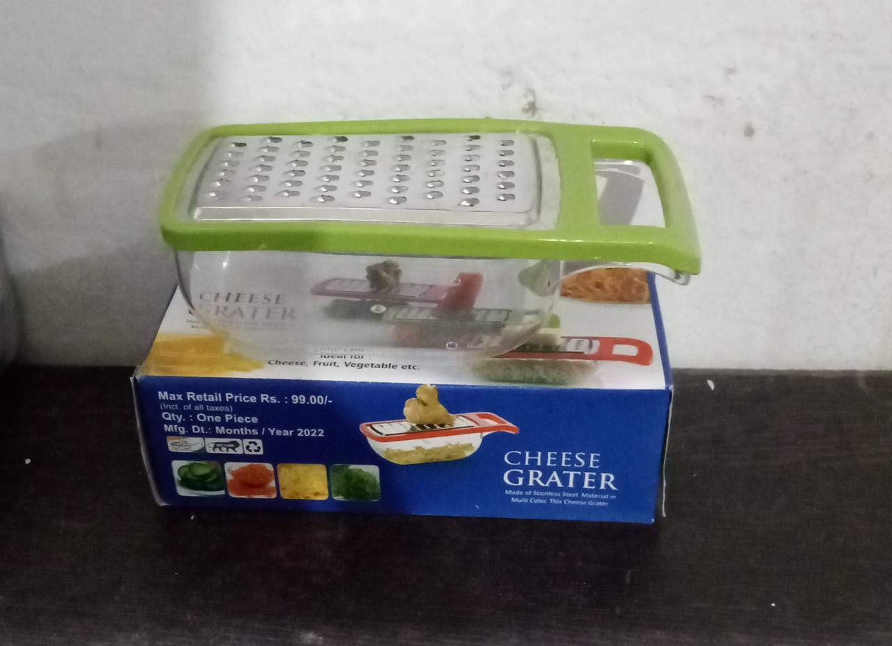 Cheese Grater / Slicer / Chopper With Stainless Steel Blades - Discount Karo