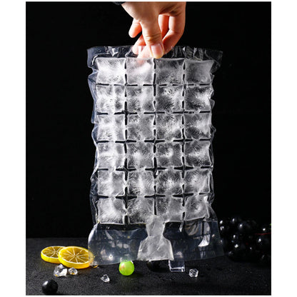 Disposable Ice Cube Bags, Stackable Easy Release Ice Cube Mold Trays Self-Seal Freezing Maker,Cold Ice Pack Cooler Bag for Cocktail Food Wine - Discount Karo