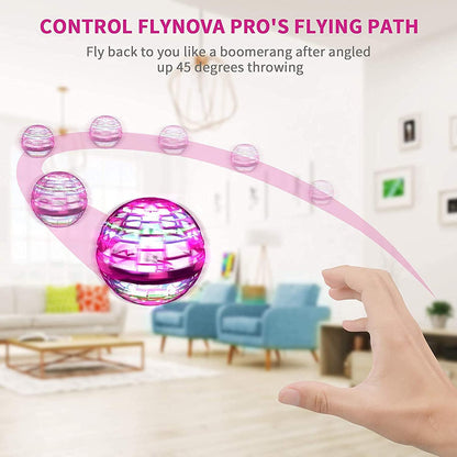 Flying Ball Toys, USB Rechargeable Built-in RGB Lights 360°Rotating Magic Controller, Flying Orb Ball Boomerang Mini Pro Spinner Blastoise Toys - Discount Karo