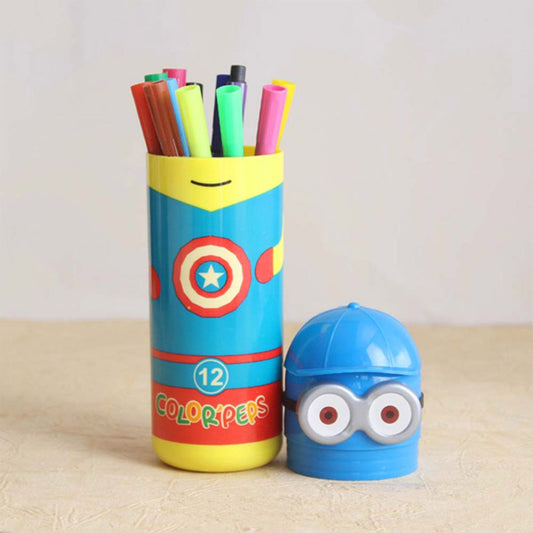 6175 Minions Sketch Pen Set with AttrDraft Designed Case (Pack of 12)6175_12pen_minions_sketch_box 