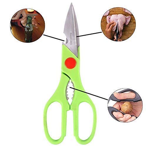 Multi-Function Kitchen Scissors for Veggies, Meat & Seafood with Bottle Opener - Discount Karo