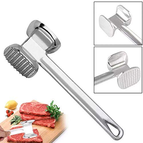 Double Sided Beef Steak Mallet (Aluminum): Meat Tenderizer Hammer - Discount Karo