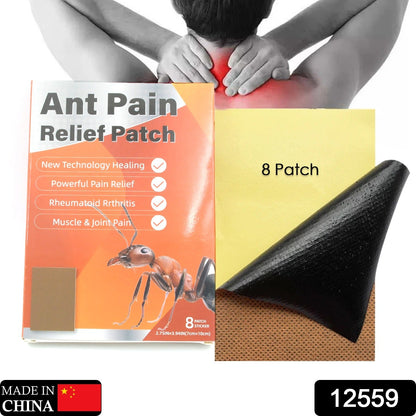 Ant Pain Relief Patch - Pack of 8 Patches | Instant Relief from Muscular Pain & Joint Pain| Natural Pain Relief Patches | Powerful Pain Relief, No Side Effects