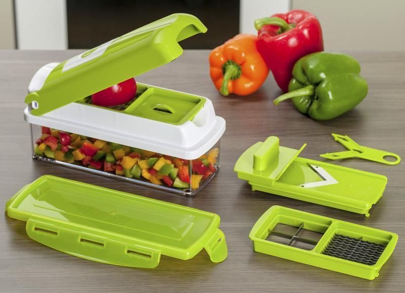 Multifunctional 12 in 1 nicer dicer chopper and drain basket - Discount Karo