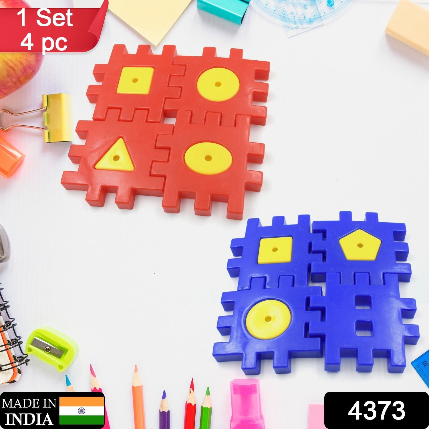 Colorful Digital Building Blocks Set - Educational Toys for Kids Aged 3-12, 4 Pc Set for Boys & Girls - Discount Karo