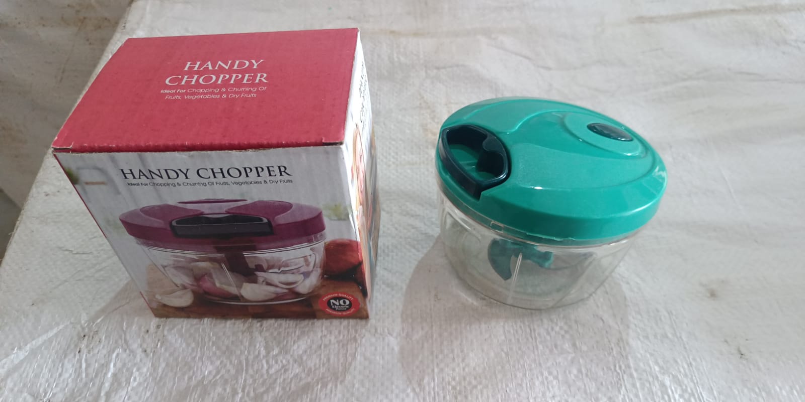 Handy Mini Plastic Vegetable Chopper Cutter, Onion Chopper Vegetables for Kitchen Accessories with 3 Blades - Discount Karo