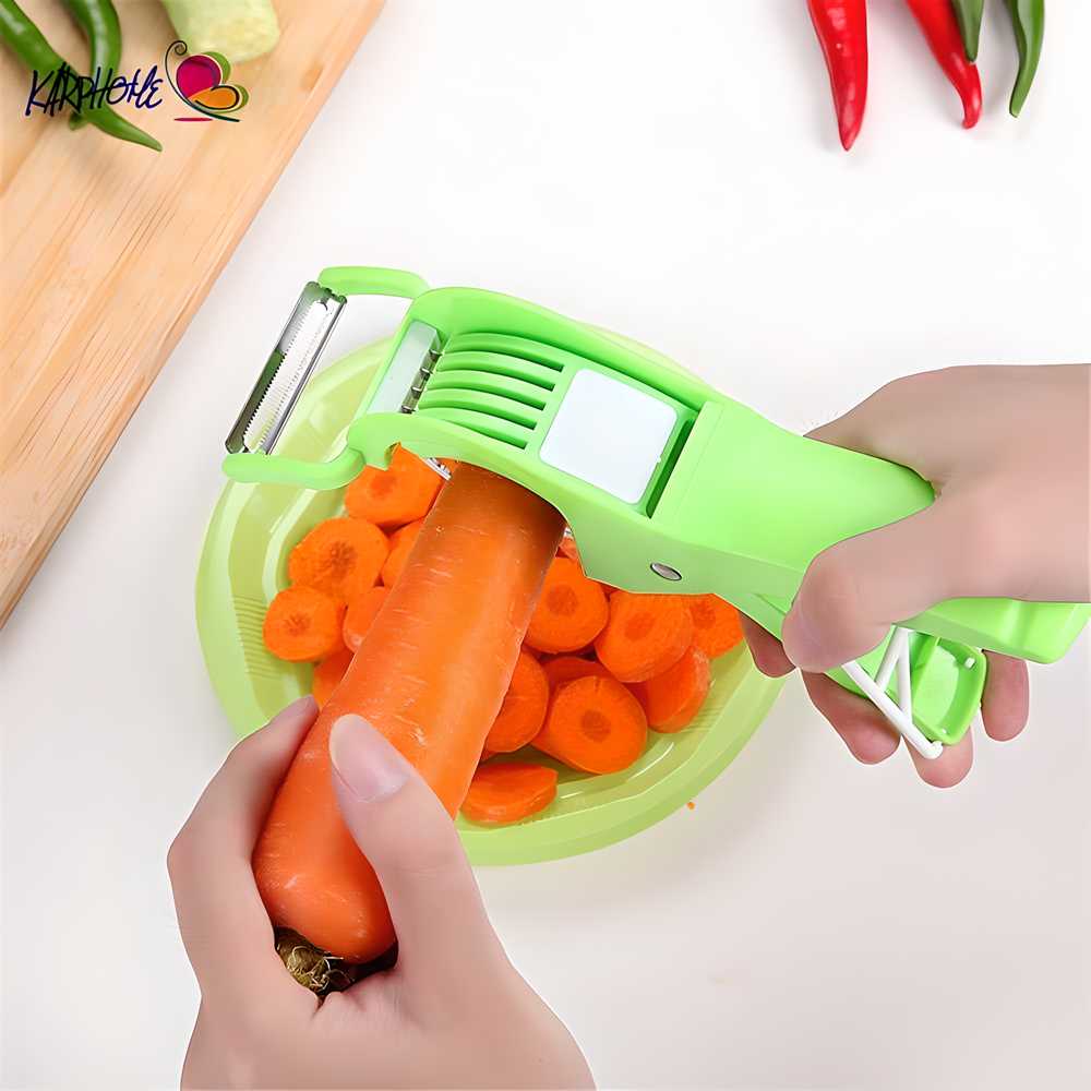 Plastic 2 in 1 Vegetable & Fruit Multi Cutter - Discount Karo