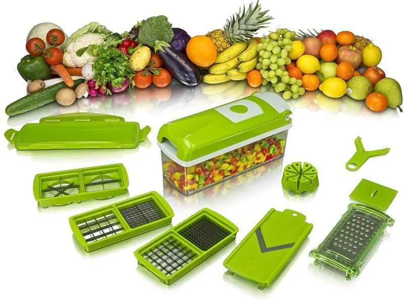 Multifunctional 12 in 1 nicer dicer chopper and drain basket - Discount Karo