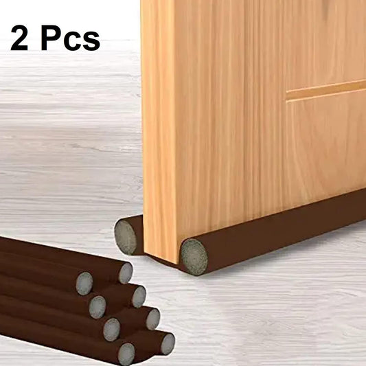 Door Protector- Door Draft Fabric Cover Guard Door Gap Sealer  Protector Door Mounted Door Stopper Door Mounted Door Stopper Sound-Proof Reduce Noise Waterproof - Brown (Pack Of 2) - Discount Karo