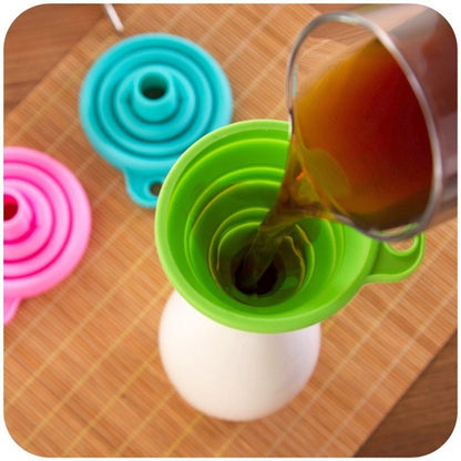 4677 Silicone Funnel for Kitchen Use Oil Pouring Sauce Water Juice 