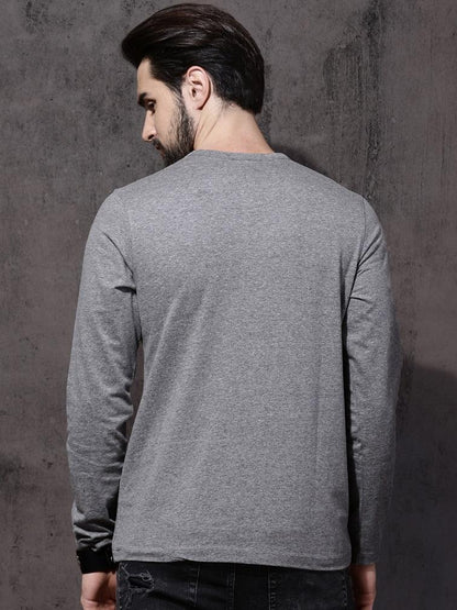 Cotton Solid Round Neck Mens T-Shirt