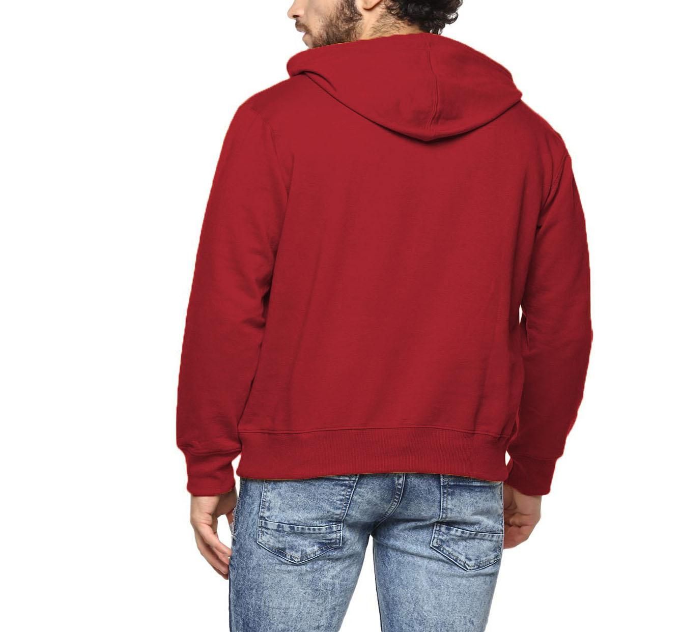 Fleece Solid Full Sleeves Hoodie