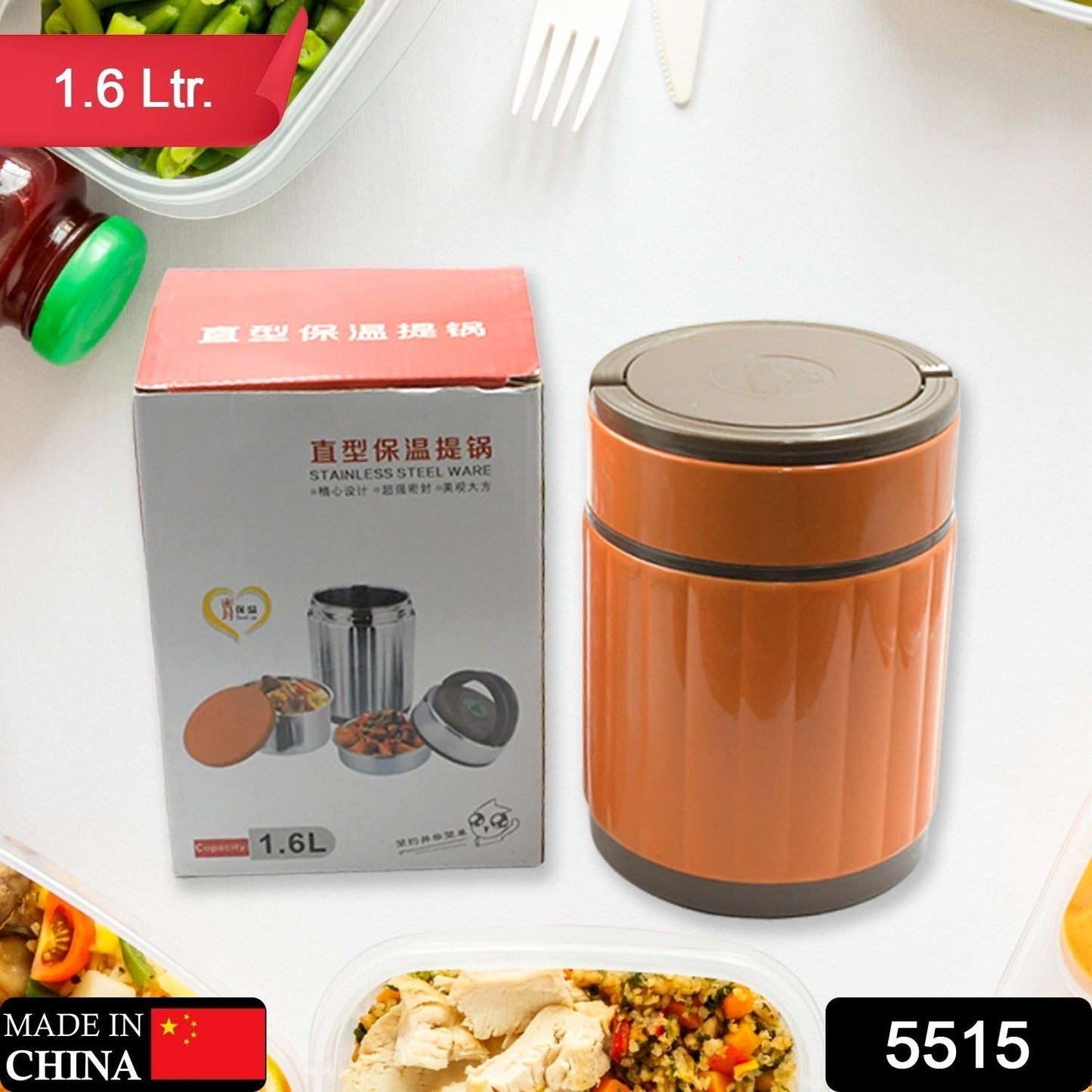 Leak-proof Thermos Flask For Hot Food, Warm Soup Cup, Vacuum Insulated Lunch Box, Food Box for Thermal Container For Food Stainless Steel - Discount Karo