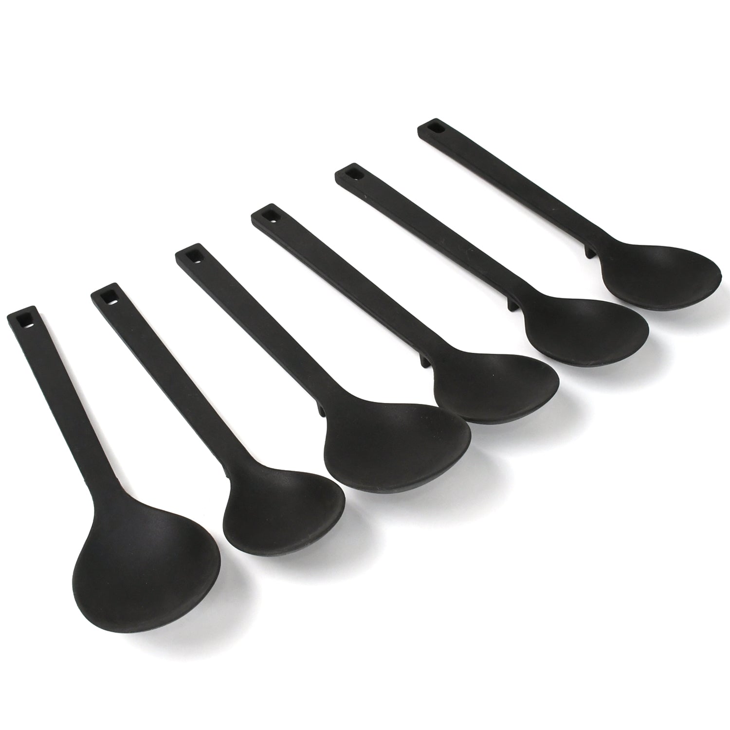 Multipurpose Silicone Spoon, Silicone Basting Spoon Non-Stick Kitchen Utensils Household Gadgets Heat-Resistant Non Stick Spoons Kitchen Cookware Items For Cooking and Baking (6 Pcs Set) - Discount Karo