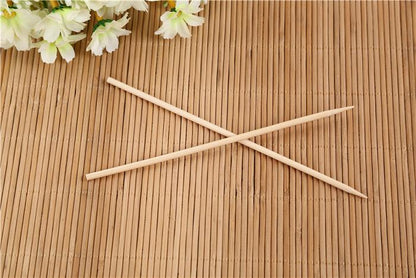 Camping Wooden Color Bamboo BBQ Skewers Barbecue Shish Kabob Sticks Fruit Kebab Meat Party Fountain Bamboo BBQ Sticks Skewers Wooden (20cm) - Discount Karo