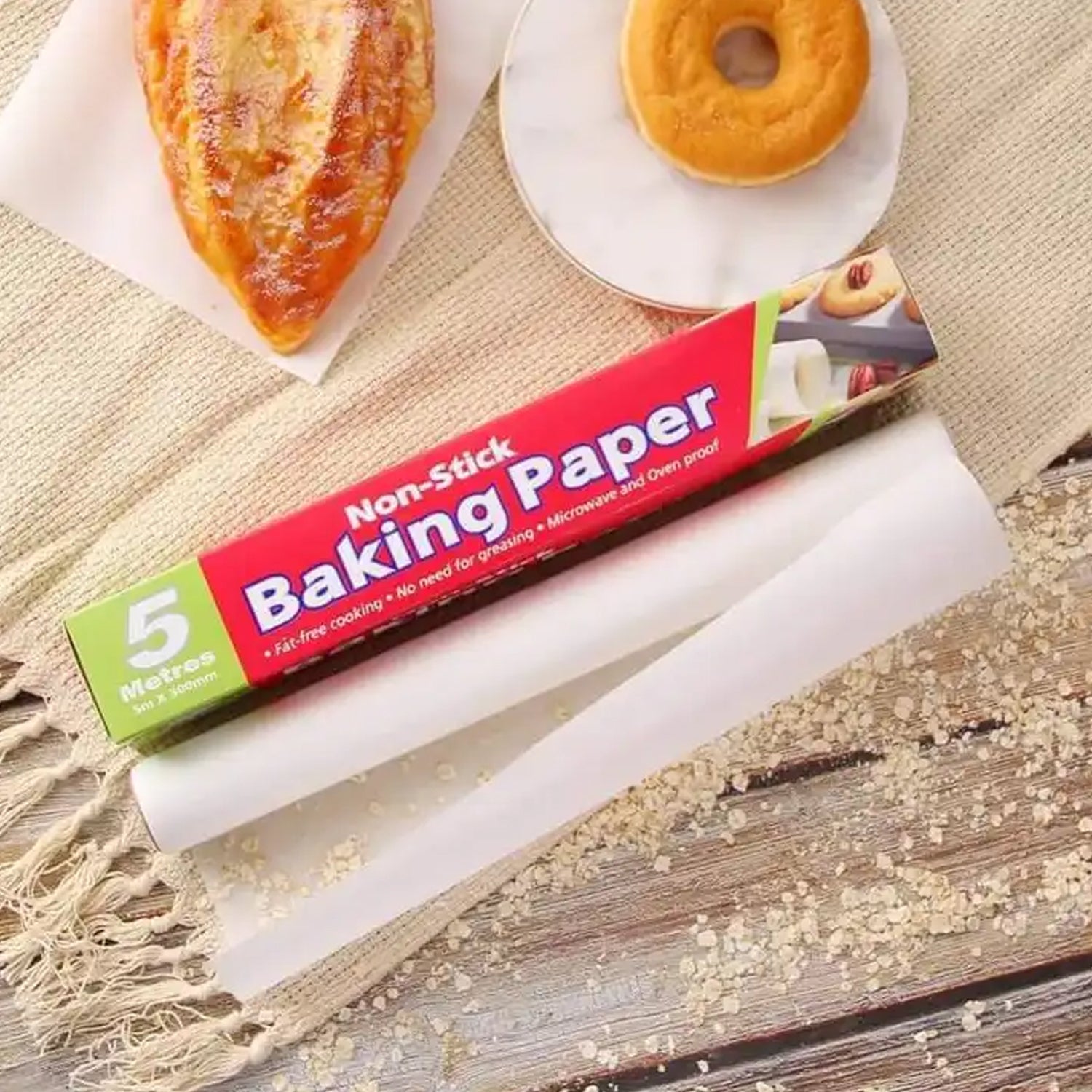 Non-Stick Parchment Paper: Easy Cleanup for Baking, Grilling & More (Microwave & Oven Safe / 5 MTR) - Discount Karo