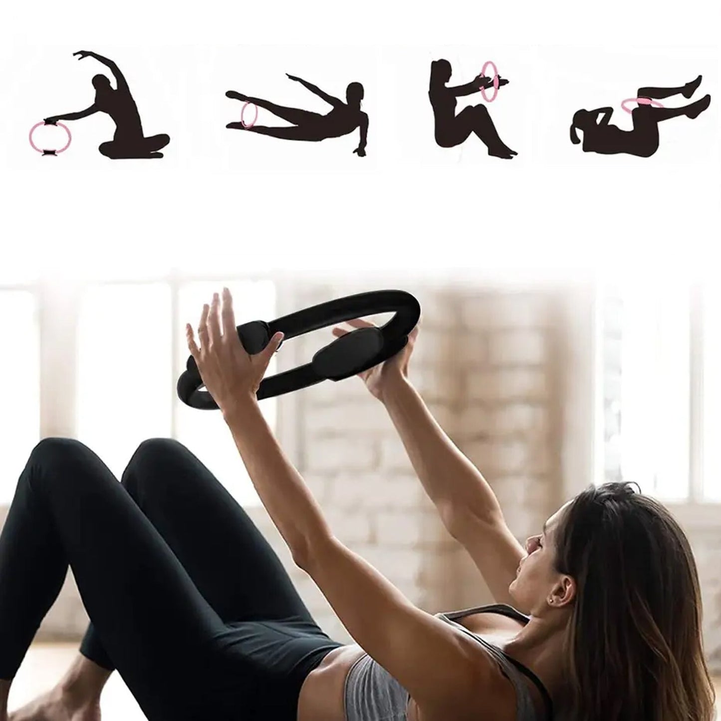 Fitness Ring Workout Yoga Ring Circle Pilates for Woman Fitness Circle Thigh Exercise Pilates Circle Ring Fitness Equipment for Home - Discount Karo