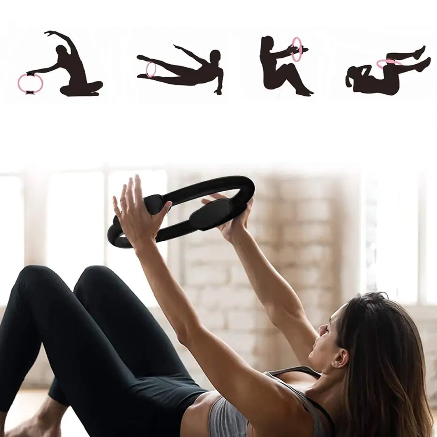 Fitness Ring Workout Yoga Ring Circle Pilates for Woman Fitness Circle Thigh Exercise Pilates Circle Ring Fitness Equipment for Home - Discount Karo