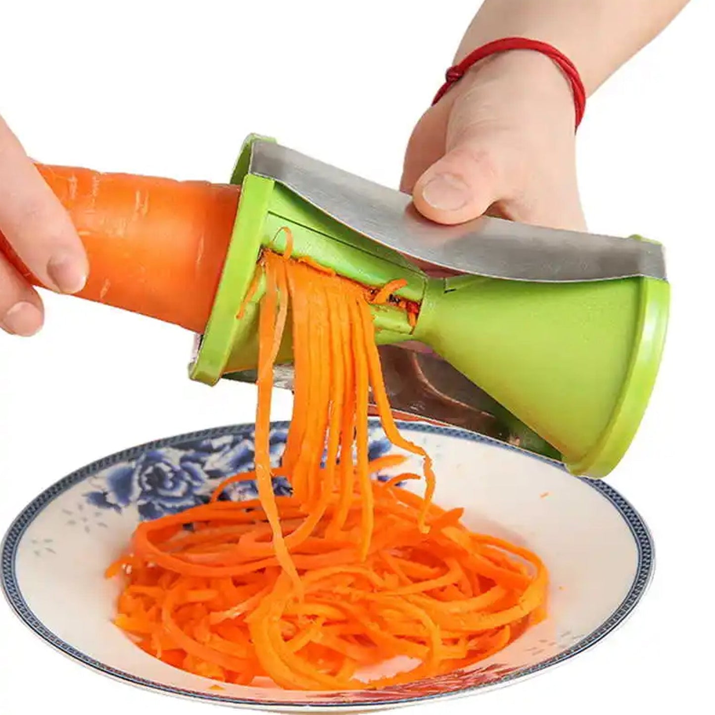 Portable Spiralizer Vegetable Slicer Handheld Spiralizer Peeler Stainless Steel Spiral Slicer For Salad Vegetables Fruit Slicer - Discount Karo