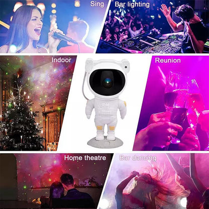 Robot Sky Space Stars Light Astronaut Galaxy Projector, Night lamp, Bedroom, Kids, Projector, Remote Control, Star Projector Will Take Children's to Explore The Vast Starry Sky for Adults, raksha bandhan, Diwali Gift