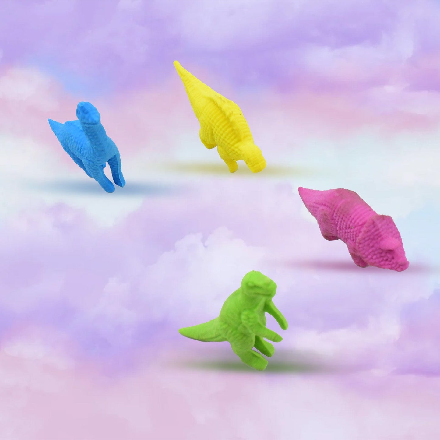 Small Dinosaur Shaped Erasers (4 Pc): Animal Erasers for Kids (School Supplies) - Discount Karo