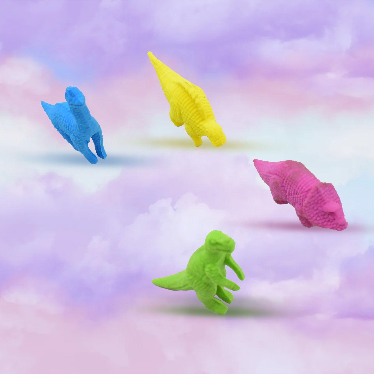 Small Dinosaur Shaped Erasers (4 Pc): Animal Erasers for Kids (School Supplies) - Discount Karo