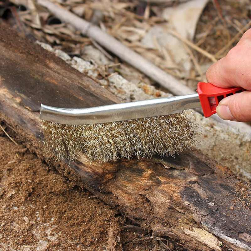 1568 Stainless Steel Wire Hand Brush Metal Cleaner Rust Paint Removing Tool 