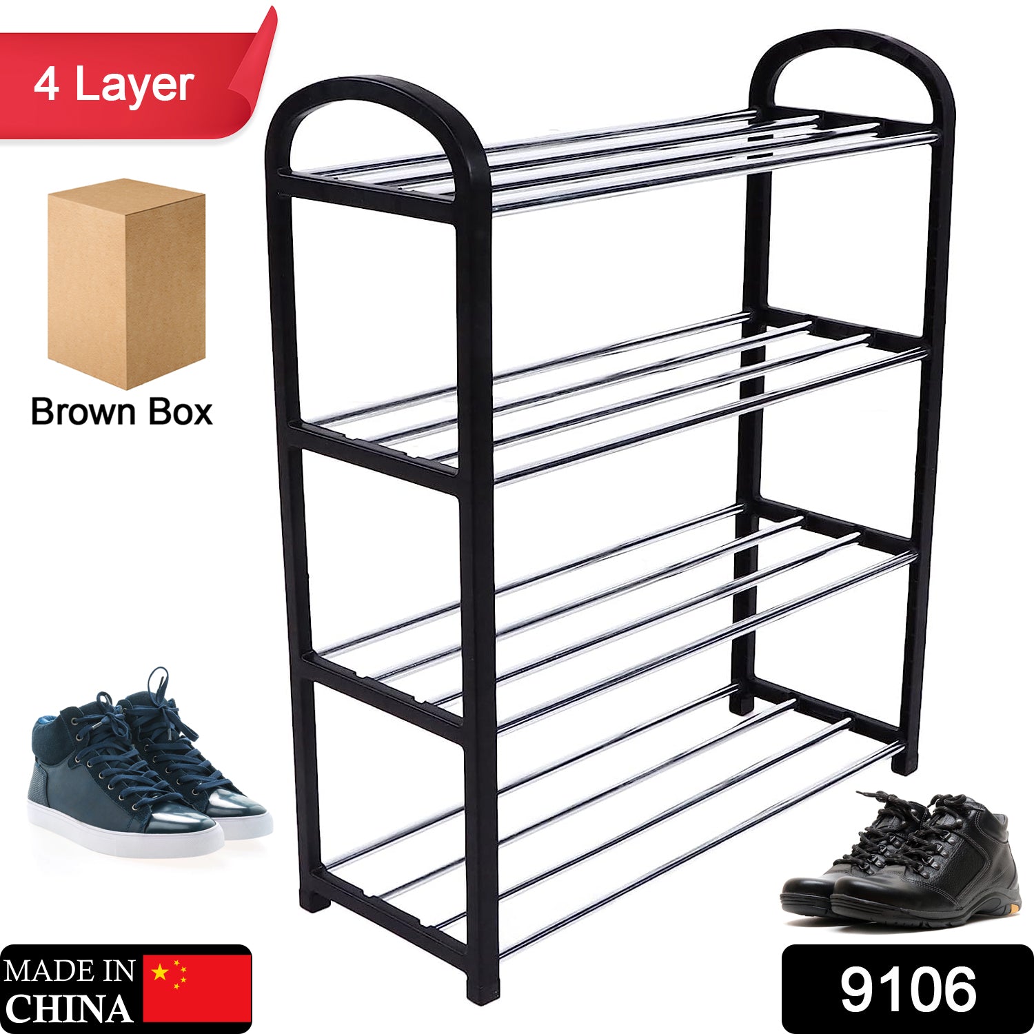 4 Shelves Shoe Rack - Discount Karo