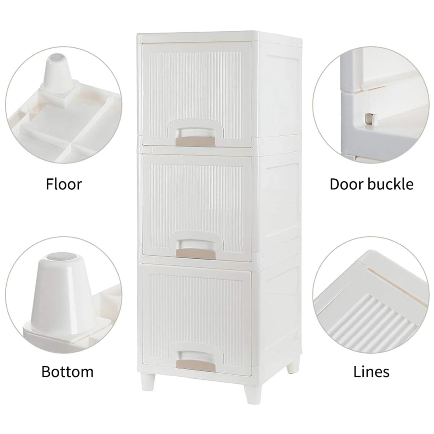 Multipurpose Storage Cabinet, Storage Solutions plastic drawers || Multi Layer Wardrobe Storage Drawers || Foldable Multipurpose Drawer Units For Kitchen, Bathroom, Bedroom, Cloth (3 Layer) - Discount Karo