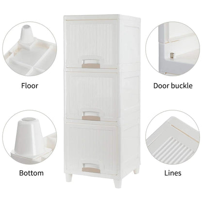 Multipurpose Storage Cabinet, Storage Solutions plastic drawers || Multi Layer Wardrobe Storage Drawers || Foldable Multipurpose Drawer Units For Kitchen, Bathroom, Bedroom, Cloth (3 Layer) - Discount Karo